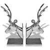 Vidaxl Bookrests Herten 2 piezas de aluminio plateado