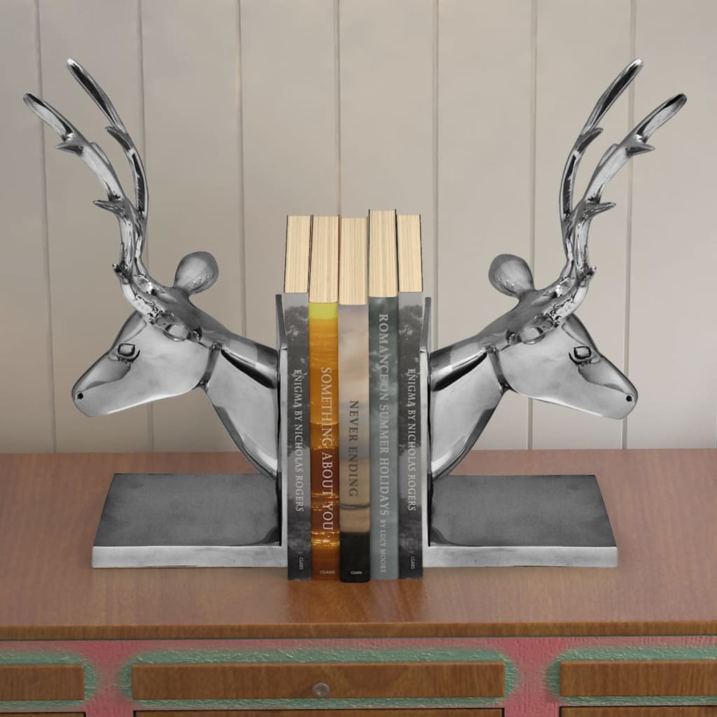 Vidaxl BookRests Herten 2 pezzi in alluminio argento