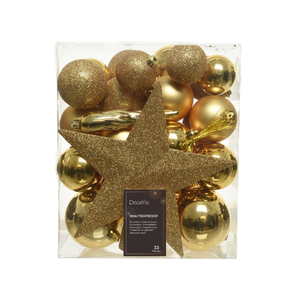 Kaemingk Bolas navideñas de poliestireno brillante, mate, mezcla de purpurina Ø8cm