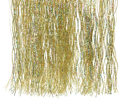 Decoris decoris lametta vinilo decoraciones navideñas brilla láser de oro 50x40 cm