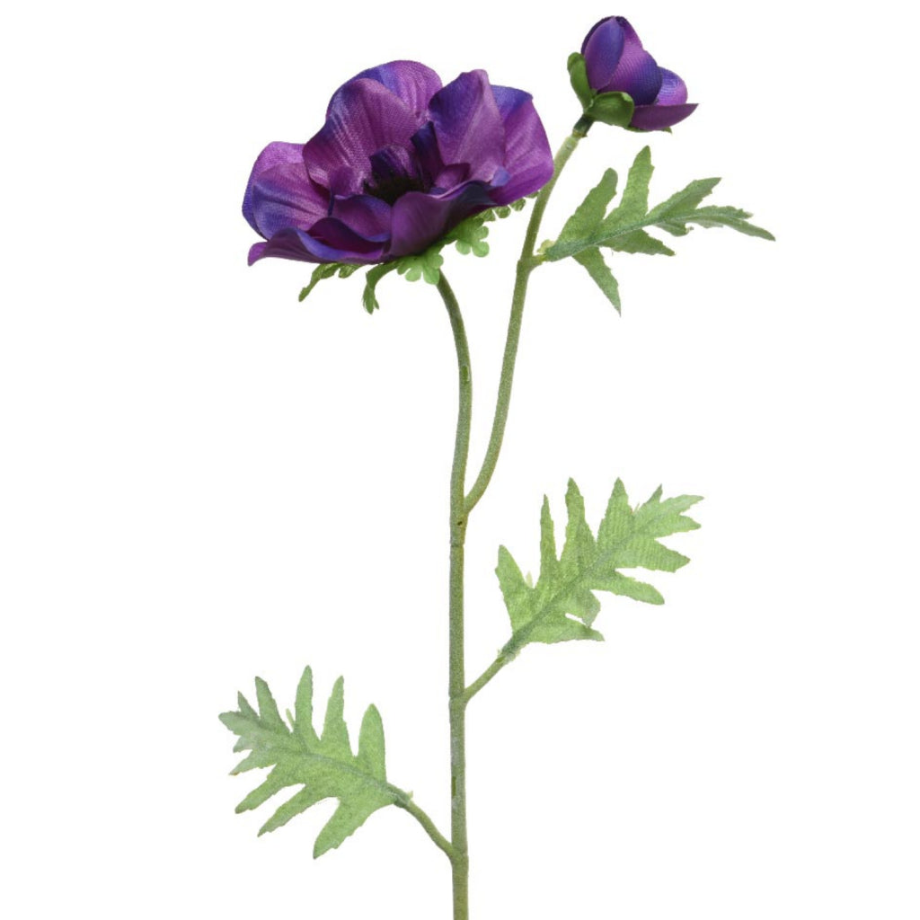 Anemoon viola di fiori artificiali di base 41 cm