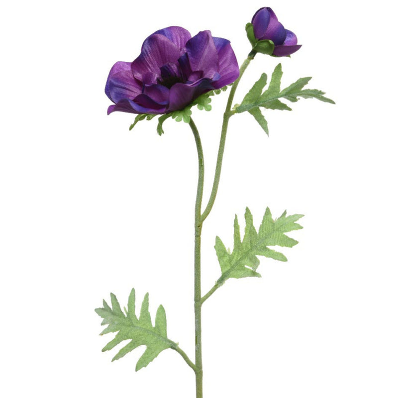 Anemoon viola di fiori artificiali di base 41 cm