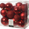 Decoris Decoris Kerstballen Kunststof 6-8-10 cm Rood 26 Stuks