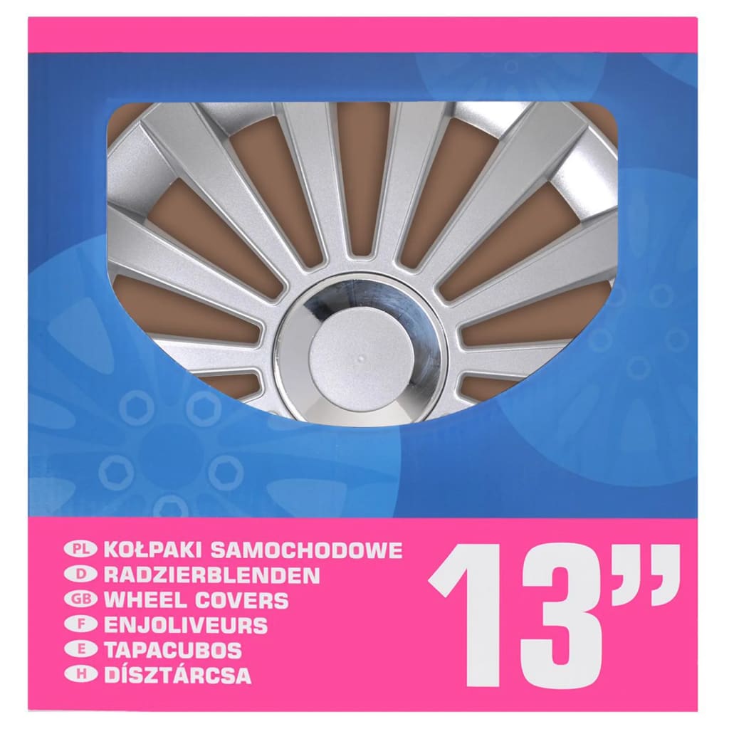 Proplus Hubcaps 4 St Meridian 13 '' Color de plata