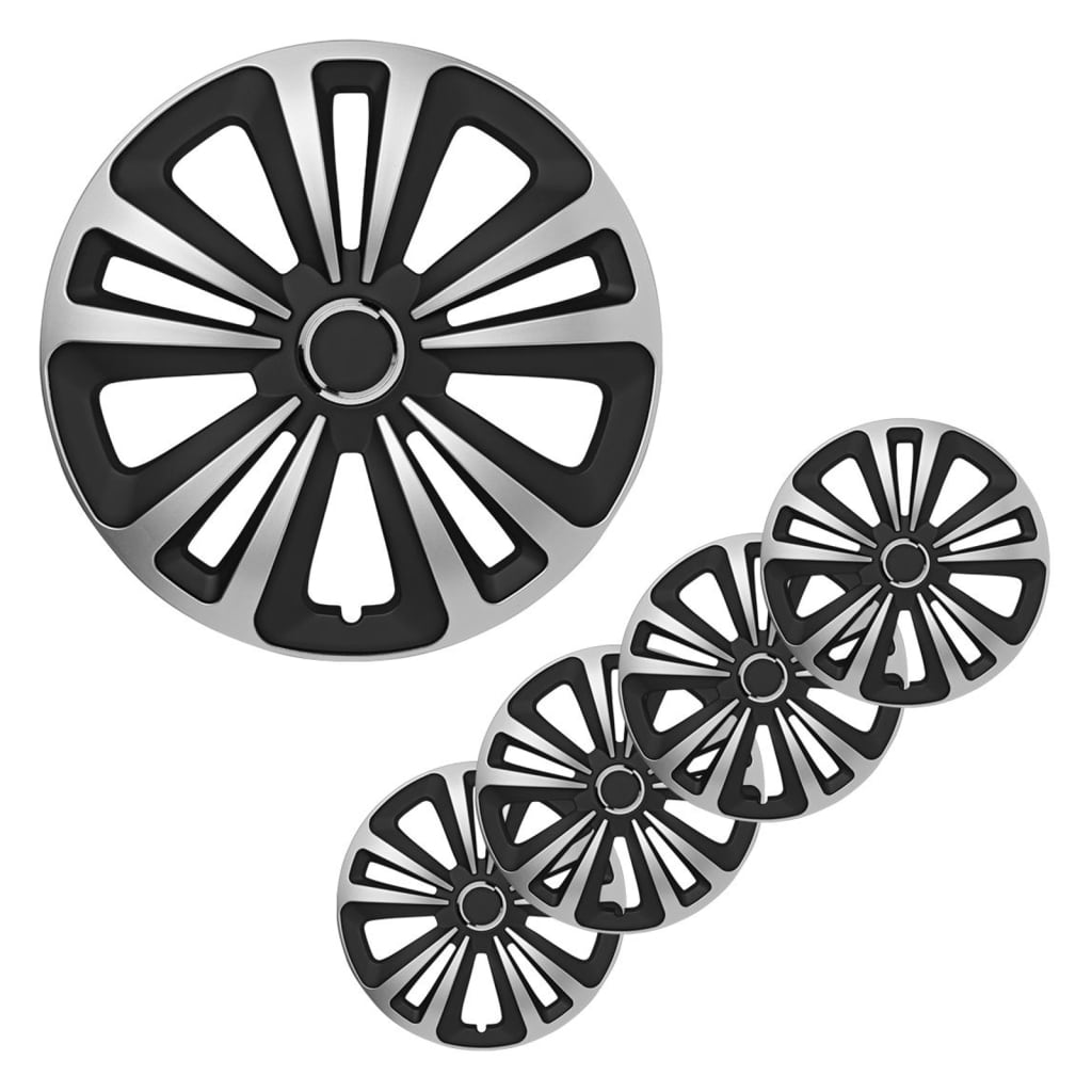 Proplus Hubcaps 4 St Terra 13 '' Color de plata y negro