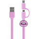 Kangaro Kangaro K-58191006 Dresz 2in1 Micro-USB Cable de carga + Pin labios rosa