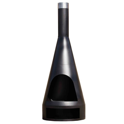 Redfire Redfire Chimenea Kingston 160x60 cm de acero mate negro