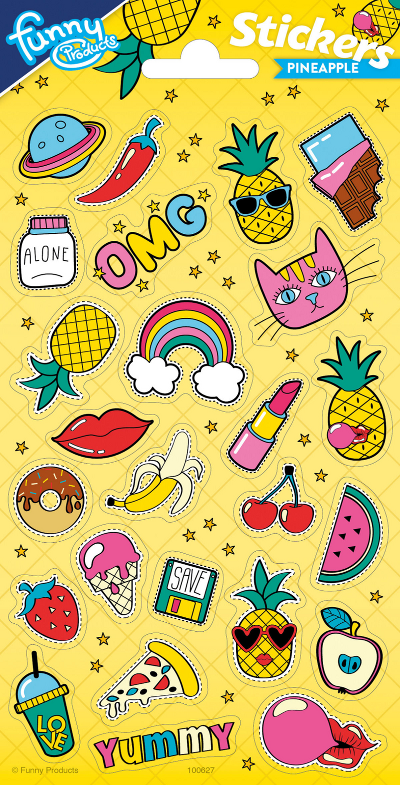 Totum stickervel twinkle ananas