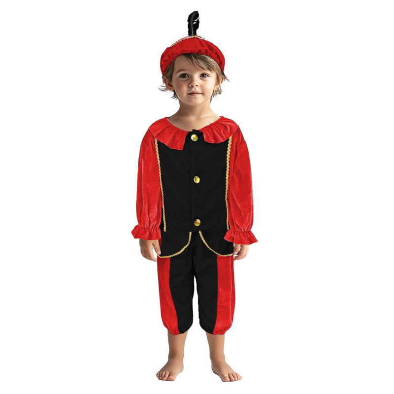 Abito basic Pete nero rosso 110-116 cm | 2 pezzi