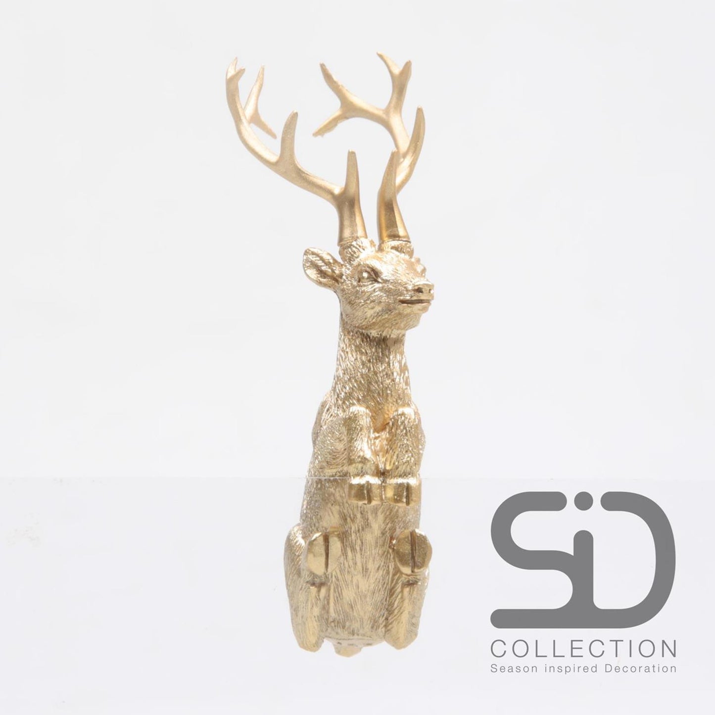 Season inspired decoration pothanger hert goud 7cm