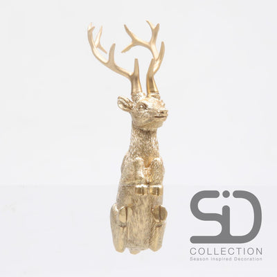 Season inspired decoration pothanger hert goud 7cm