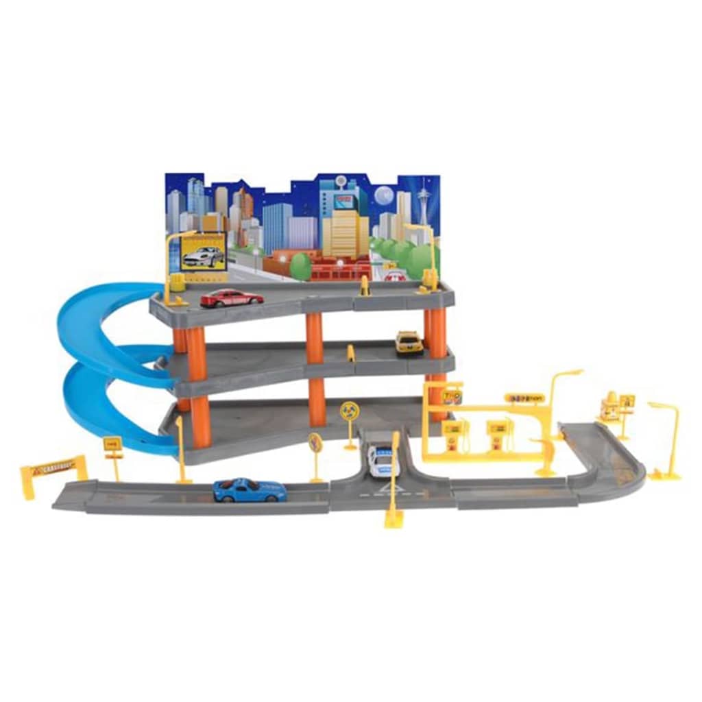 Tender Toys Tender Toys Speelgoedset met 4 auto's 62x31x33 cm grijs en blauw