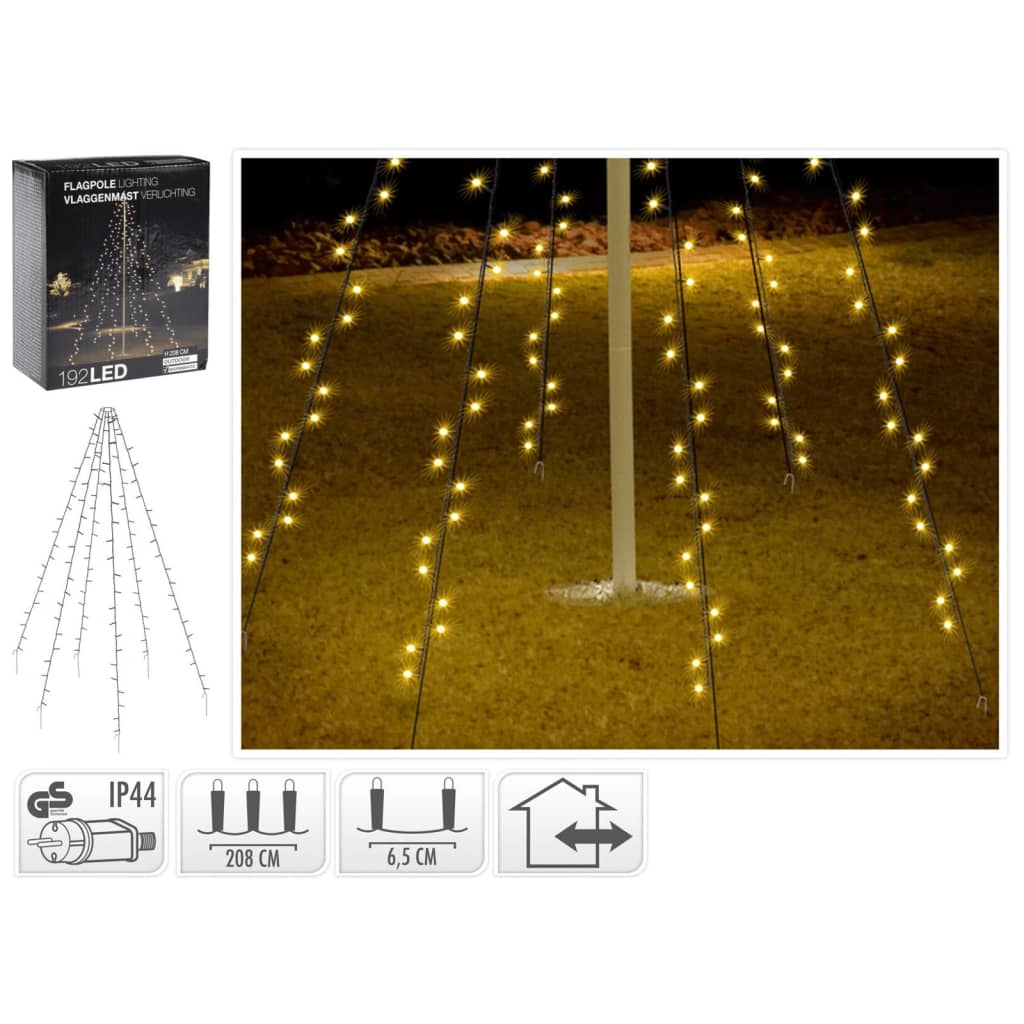 Ambiance Ambiamiento de las luces navideñas para la bandera con 192 LED 208 cm