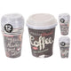 Basic paper cup with plastic lid 6 pieces different colors