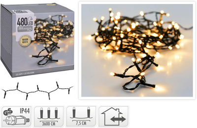 Ninguna marca s.i.a. Luces navideñas 36m 480 luces LED IP44