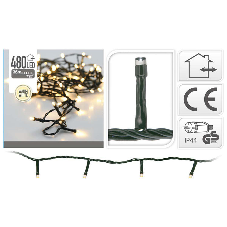 Ninguna marca s.i.a. Luces navideñas 36m 480 luces LED IP44