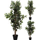 Otras marcas planta artificial ficus 115 cm verde blanco