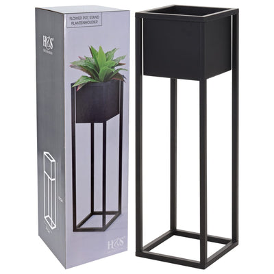 H s Collection H s Collection Flowerpot su metallo 70 cm standard nero