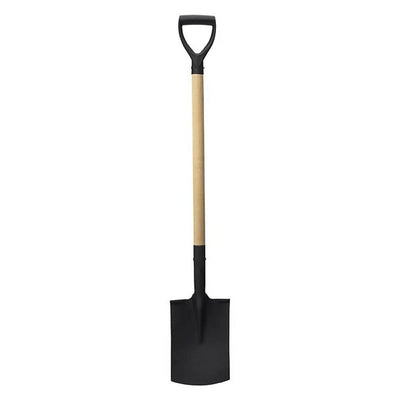Pala da giardino Pro con manico in legno 115 cm legno nero