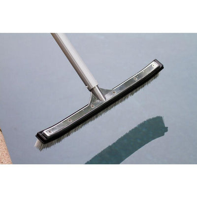 Spazzola di piscina per interline di Deluxe Nylon in alluminio da 45 cm