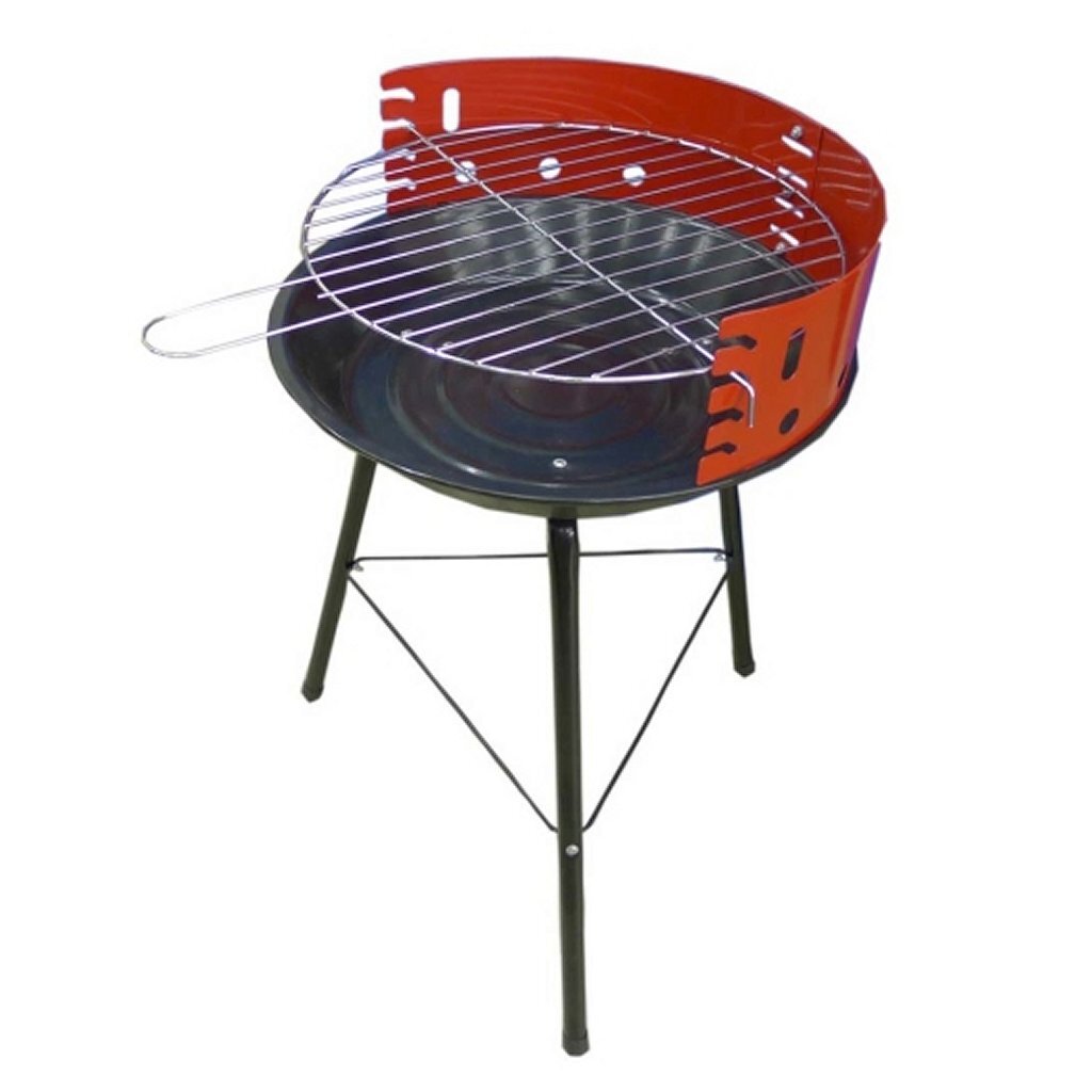 Barbecue Interbosch a 4 livelli 36x36x51,5 cm rosso nero