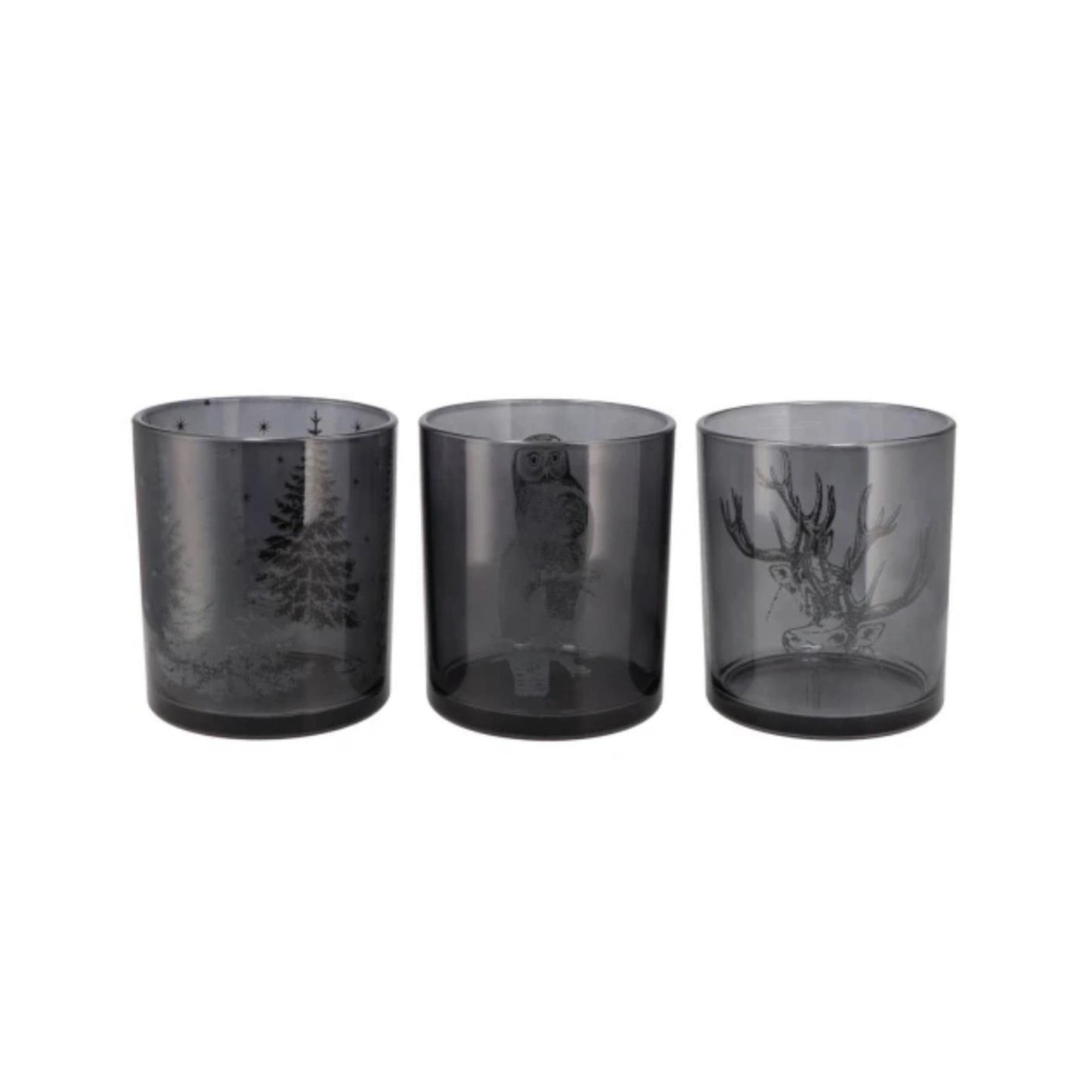 Theelichthouder jolly glas 7x7x8cm