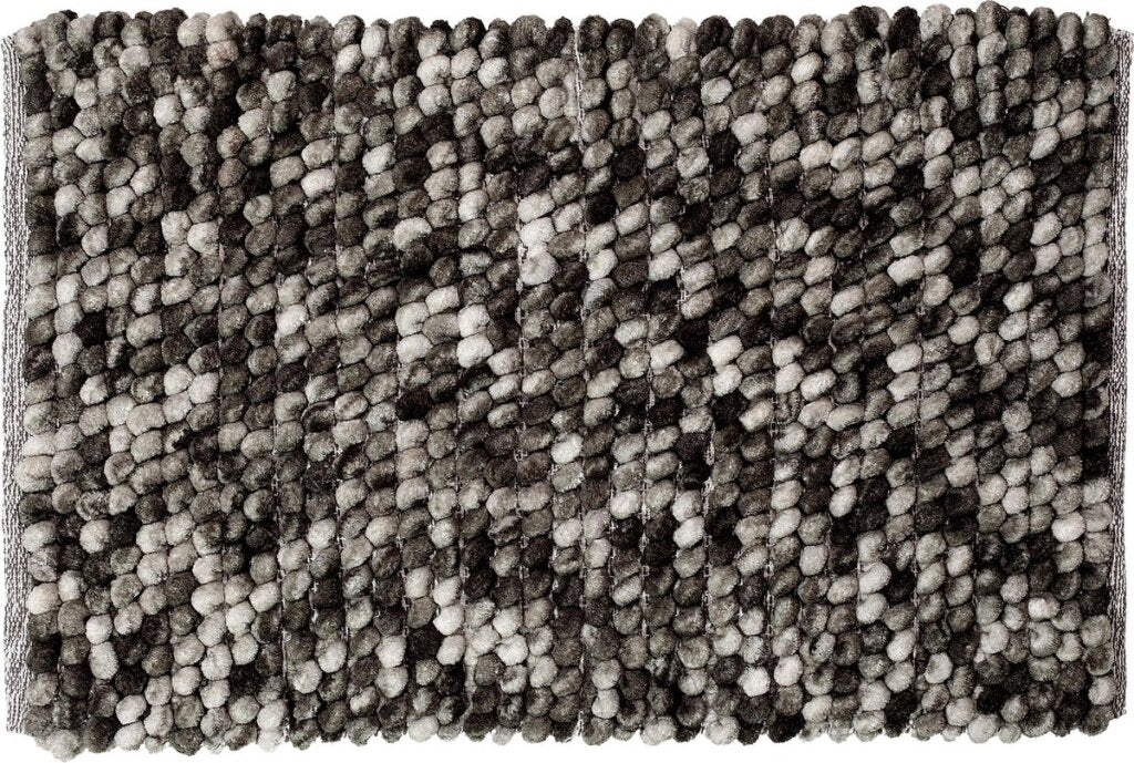 Pelle di pelle di focheapsina vintage bathmat vintage 50x80 cm poliestere grigio scuro