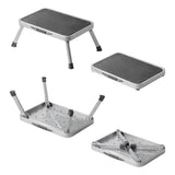 Proplus opstapje inklapbaar 38x26x17.5 cm voor caravan camper grijs zwart - afbeelding 2