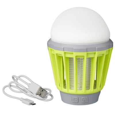 Proplus Camping Insect Lamp 2-in-1 Recargable Green Grey