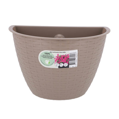 Otras marcas macetero de pared Dijon 26 cm taupe