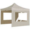 Vidaxl partytent inklapbaar met wanden 3x3 m aluminium crème