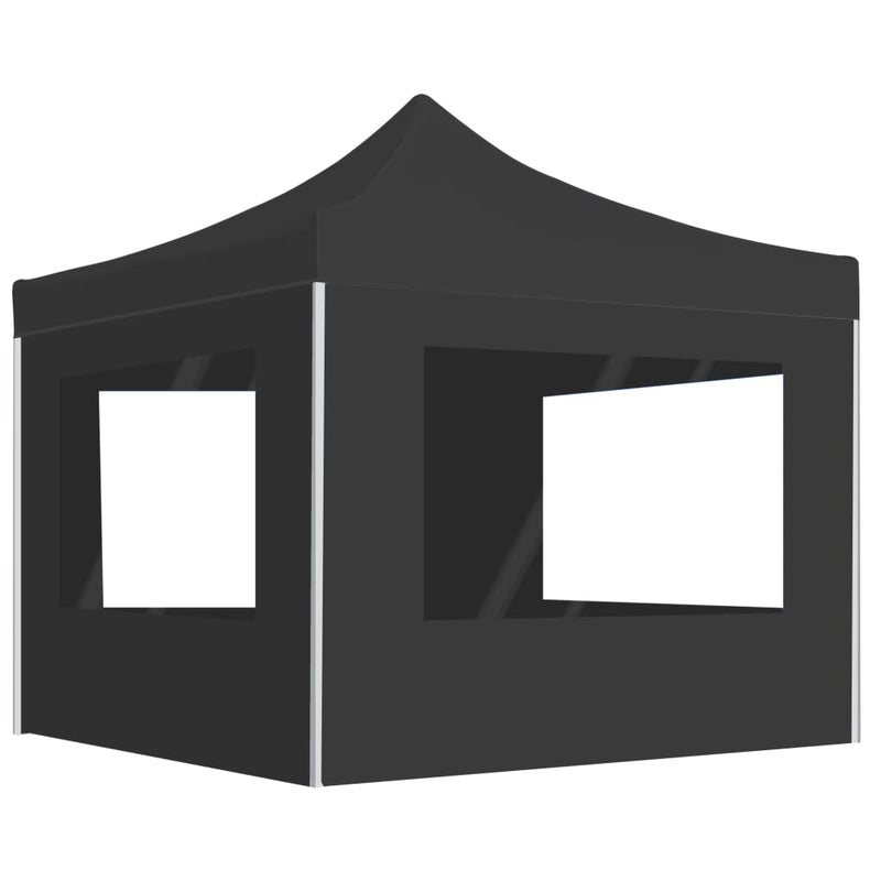 Vidaxl PartyTent pieghevole con pareti 3x3 m Antracite in alluminio