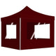 Vidaxl Partytent Foldable with walls 3x3 m aluminum wine red