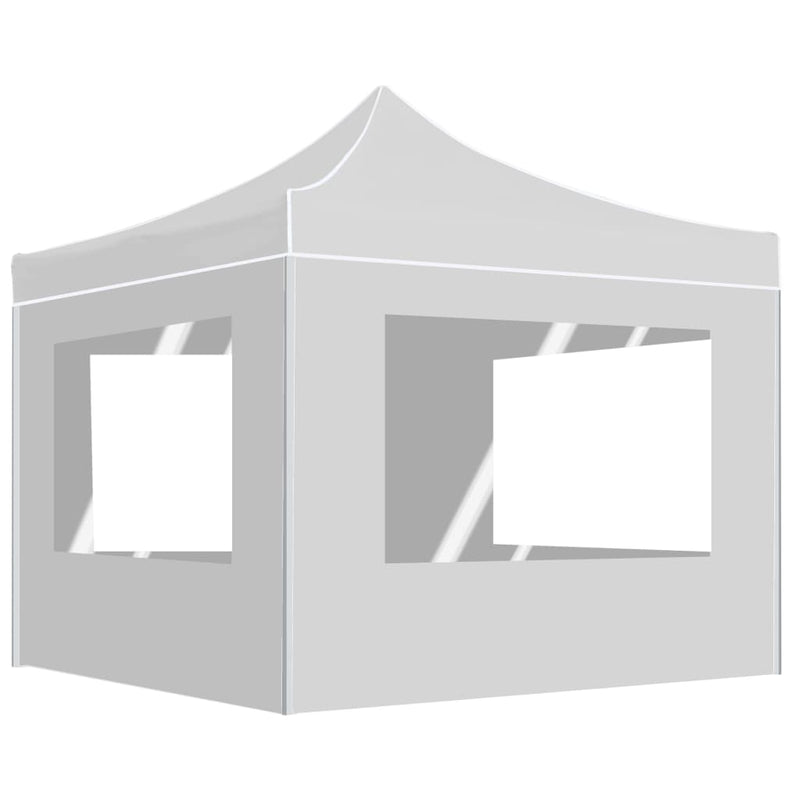 Vidaxl PartyTent plegable con paredes de 3x3 m de aluminio blanco