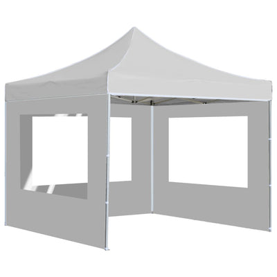 Vidaxl PartyTent plegable con paredes de 3x3 m de aluminio blanco