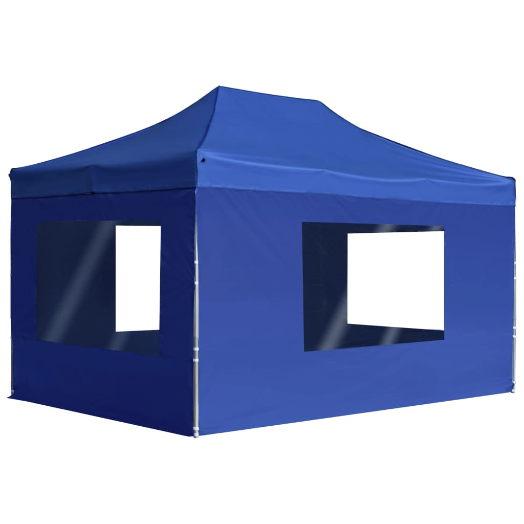Vidaxl PartyTent pieghevole con pareti 4,5x3 m blu in alluminio