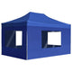 Vidaxl PartyTent pieghevole con pareti 4,5x3 m blu in alluminio