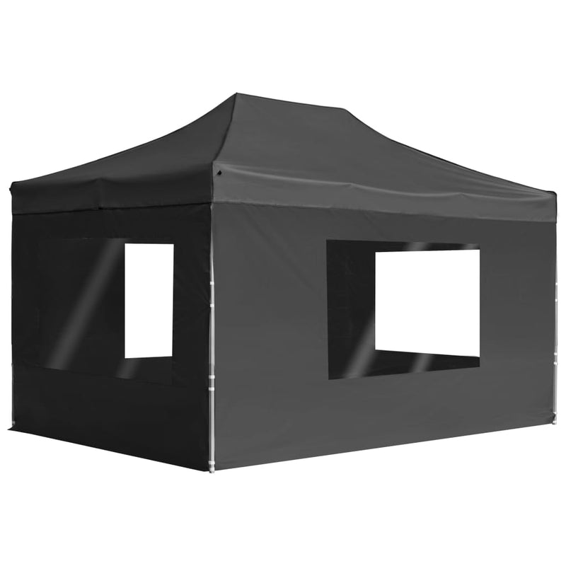 Vidaxl PartyTent pieghevole con pareti 4,5x3 m Antracite in alluminio