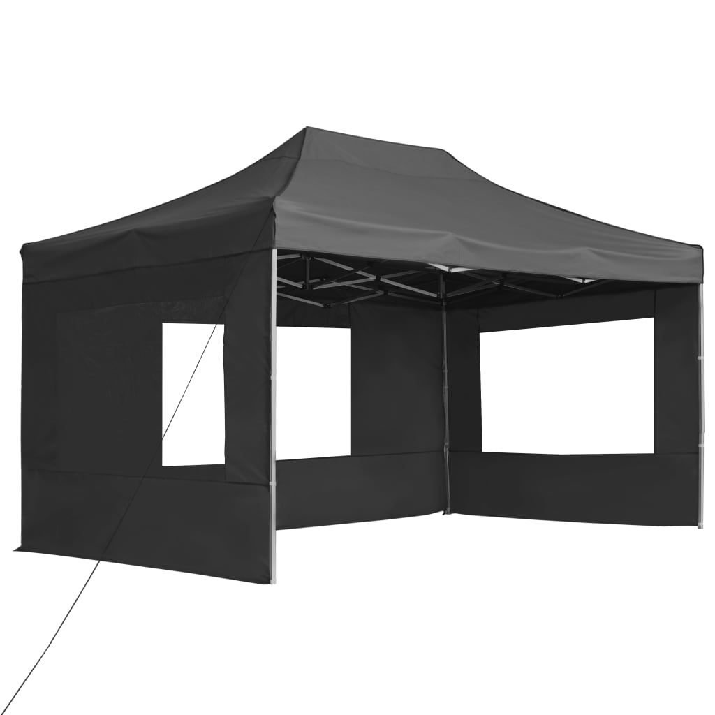 Vidaxl PartyTent pieghevole con pareti 4,5x3 m Antracite in alluminio