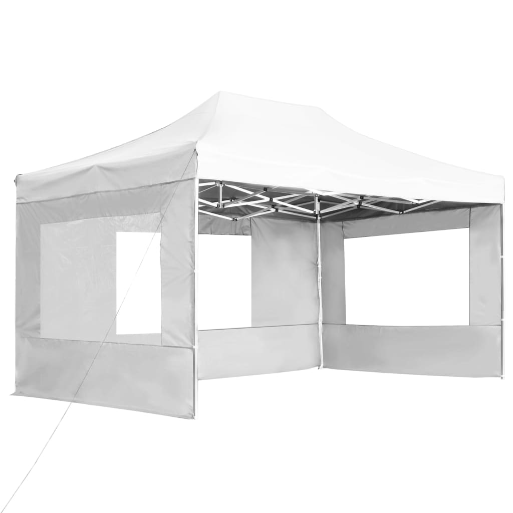 Vidaxl PartyTent plegable con paredes de 4.5x3 m de aluminio blanco