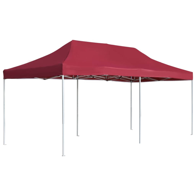 Vidaxl PartyTent Profesionalmente Plegable 6x3 M Rood de vino de aluminio