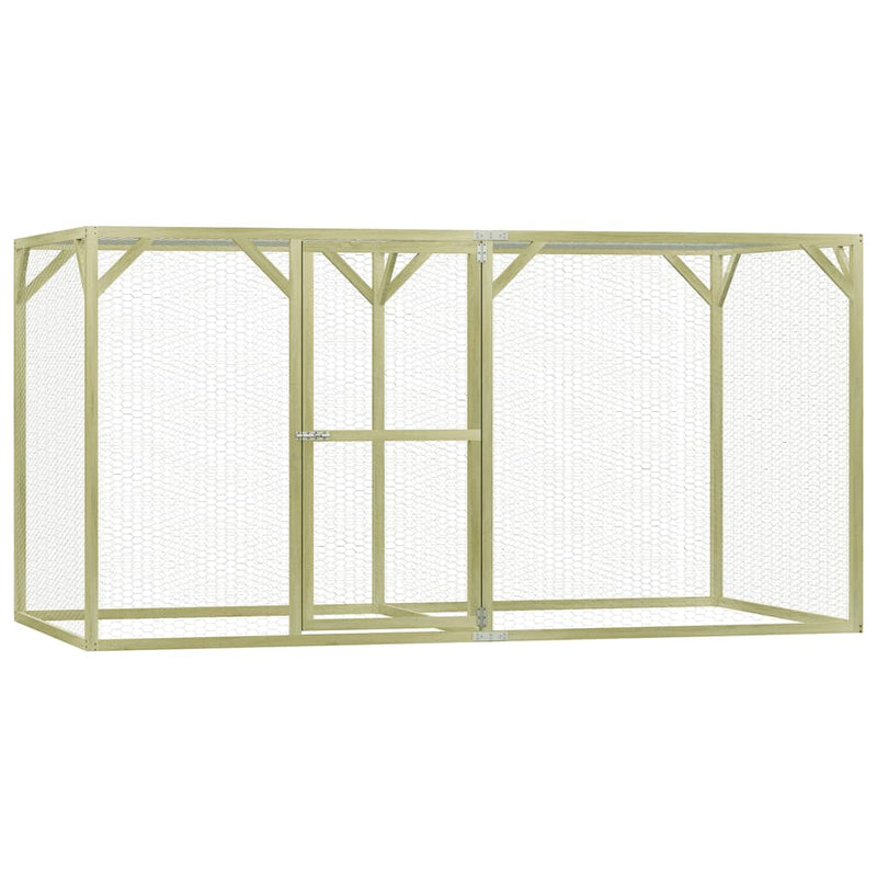 Vidaxl Chicken Coop 3x1.5x1,5 m in acciaio