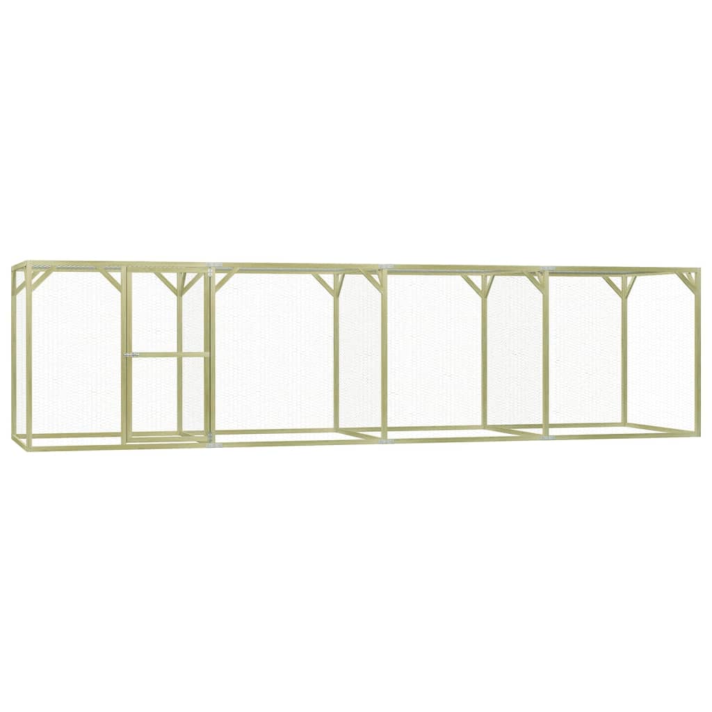 Vidaxl kippenhok 6x1,5x1,5 m staal