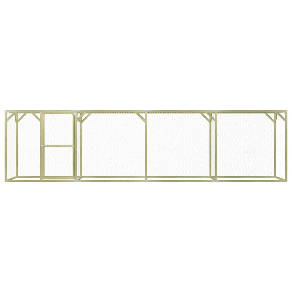 Vidaxl Chicken Coop 6x1.5x1.5 m de acero