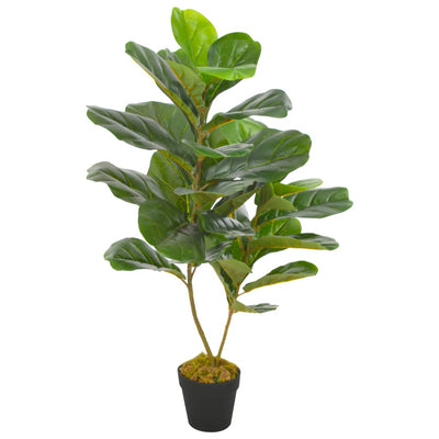 Vidaxl Plant artificiale con pianta di foglie viola pentole 90 cm verde