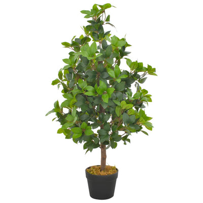 Vidaxl Plant artificiale con pentola di alloro 90 cm verde