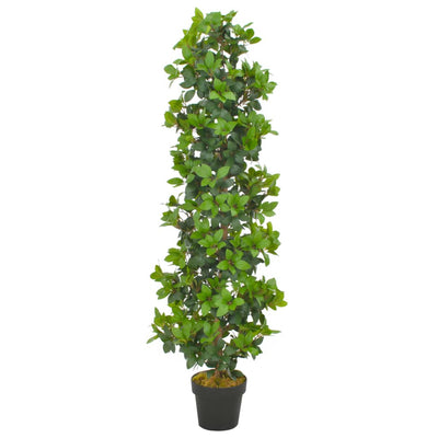 Planta artificial Vidaxl con árbol de hoja de bahía de maceta 150 cm verde