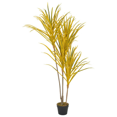 Vidaxl Plant artificiale con vaso Dracaena 125 cm giallo