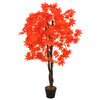 Vidaxl Plant artificiale con acero a vaso 120 cm rosso