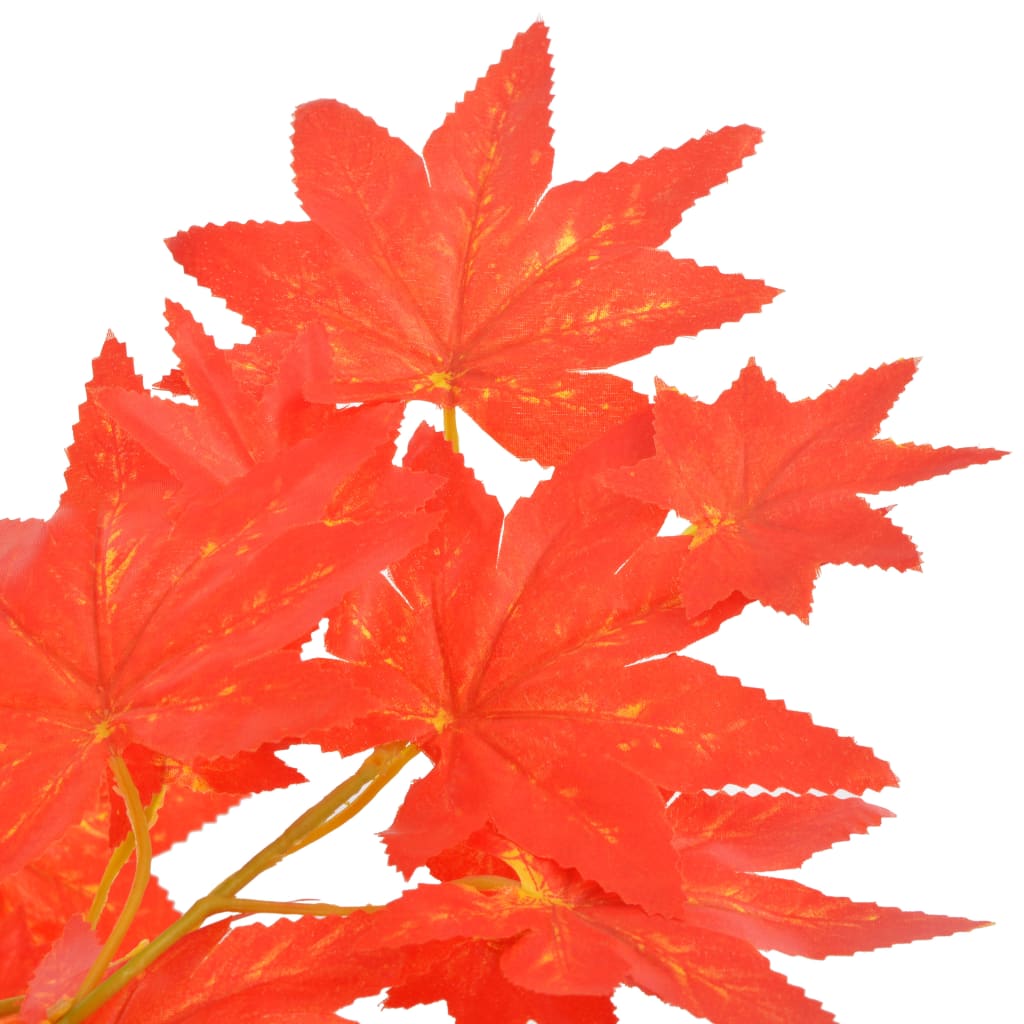 Vidaxl Plant artificiale con acero a vaso 120 cm rosso